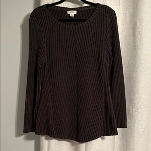 Style & Co Dark Green Ribbed Sweater